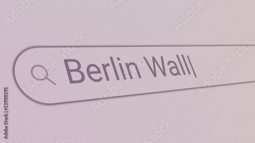 Search Bar Berlin Wall 
Close Up Single Line Typing Text Box Layout Web Database Browser Engine Concept