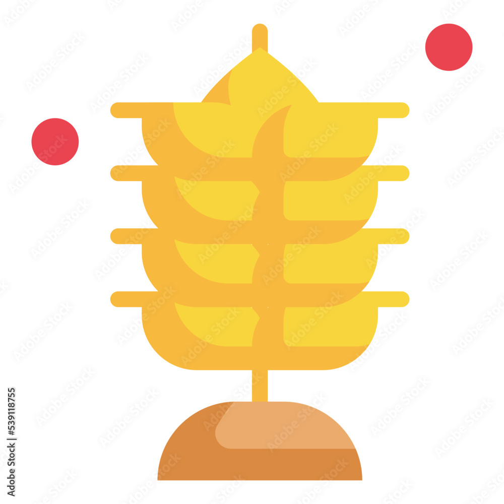wheat plant leaf agriculture flat icon wheat plant leaf agriculture flat icon