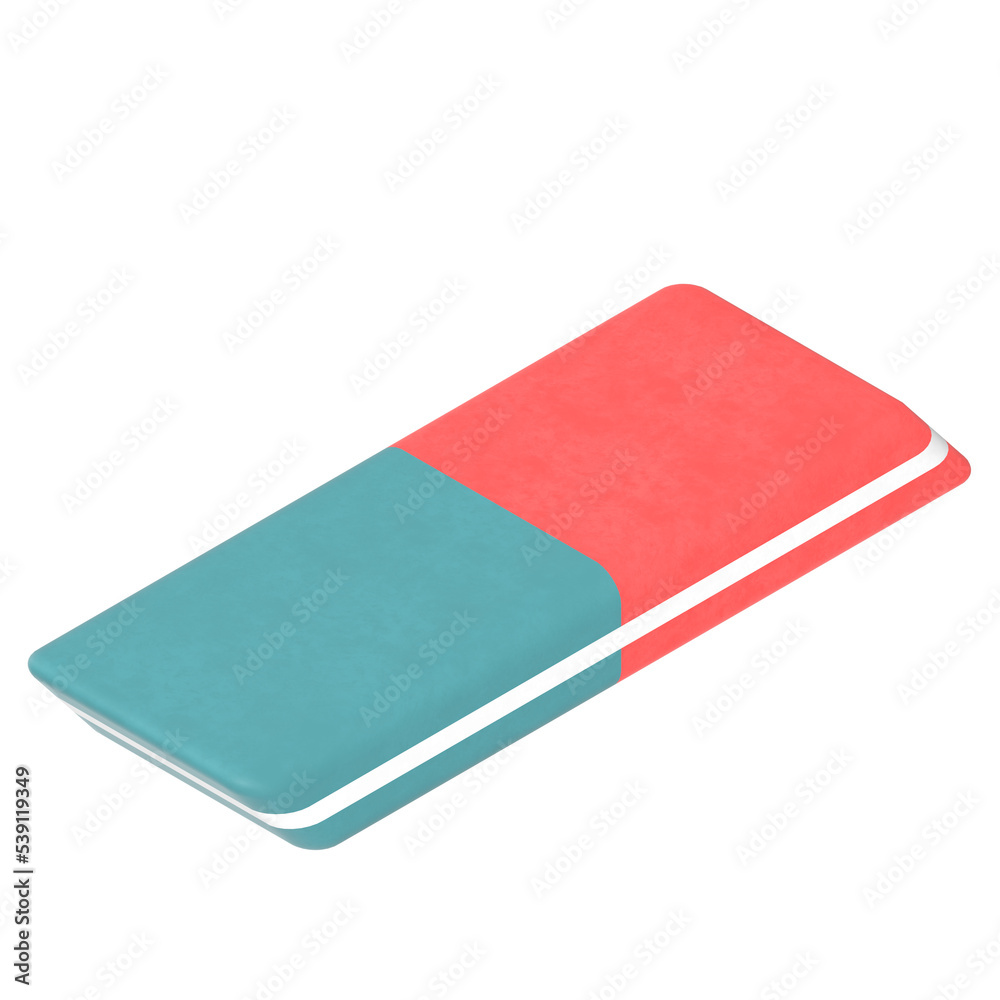 Fototapeta premium 3d rendering illustration of an eraser