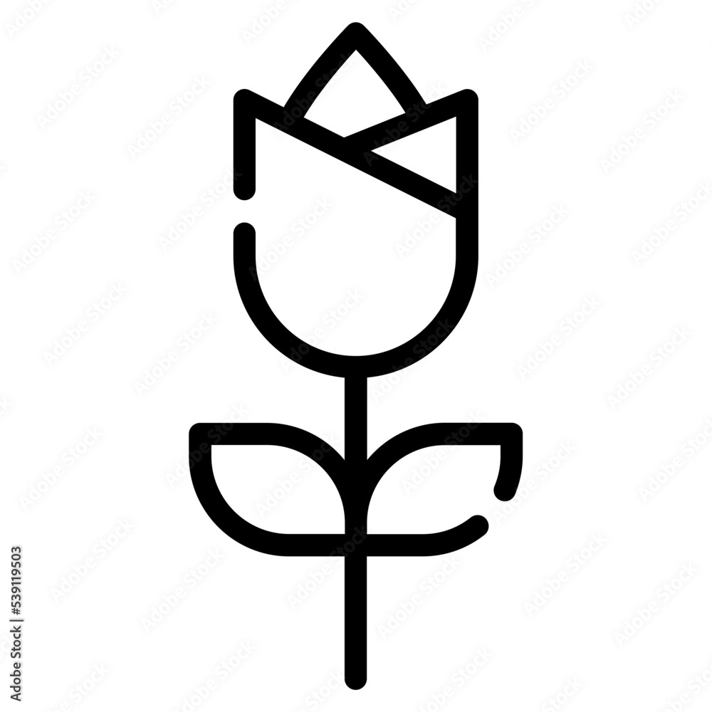 tulip flower plant blossom simple line icon tulip flower plant blossom simple line icon