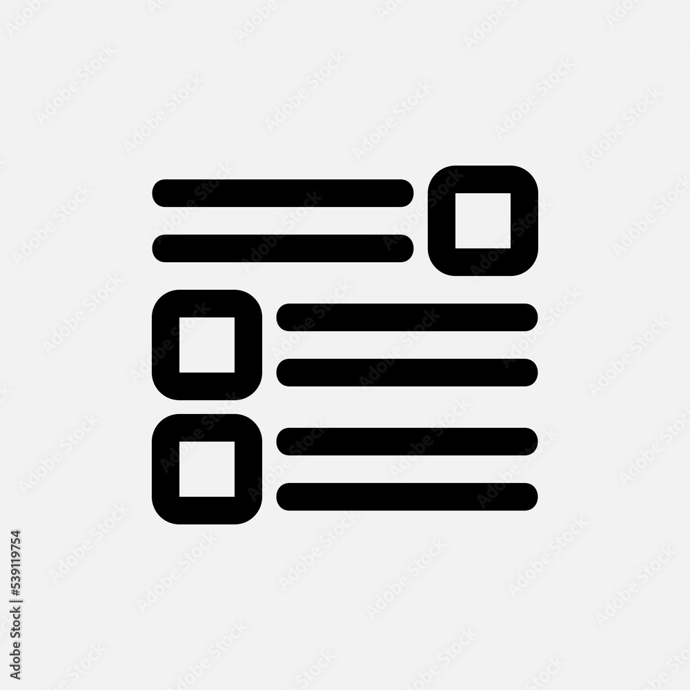 Layout icon in line style, use for website mobile app presentation Layout icon in line style, use for website mobile app presentation