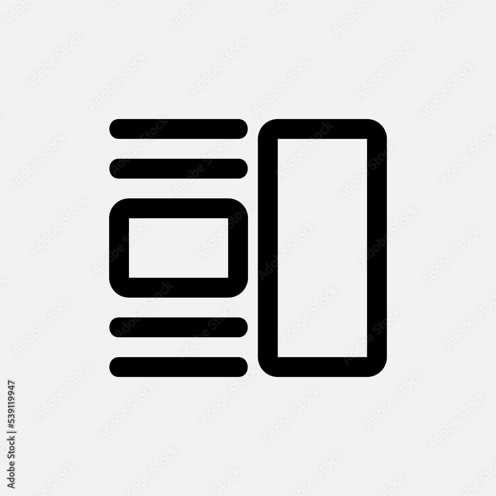 Layout icon in line style, use for website mobile app presentation Layout icon in line style, use for website mobile app presentation
