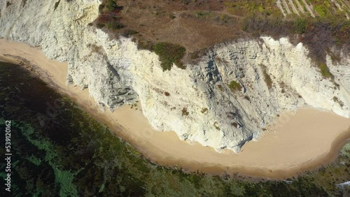 Aerial view to the white rocks near to Byala, Bulgaria