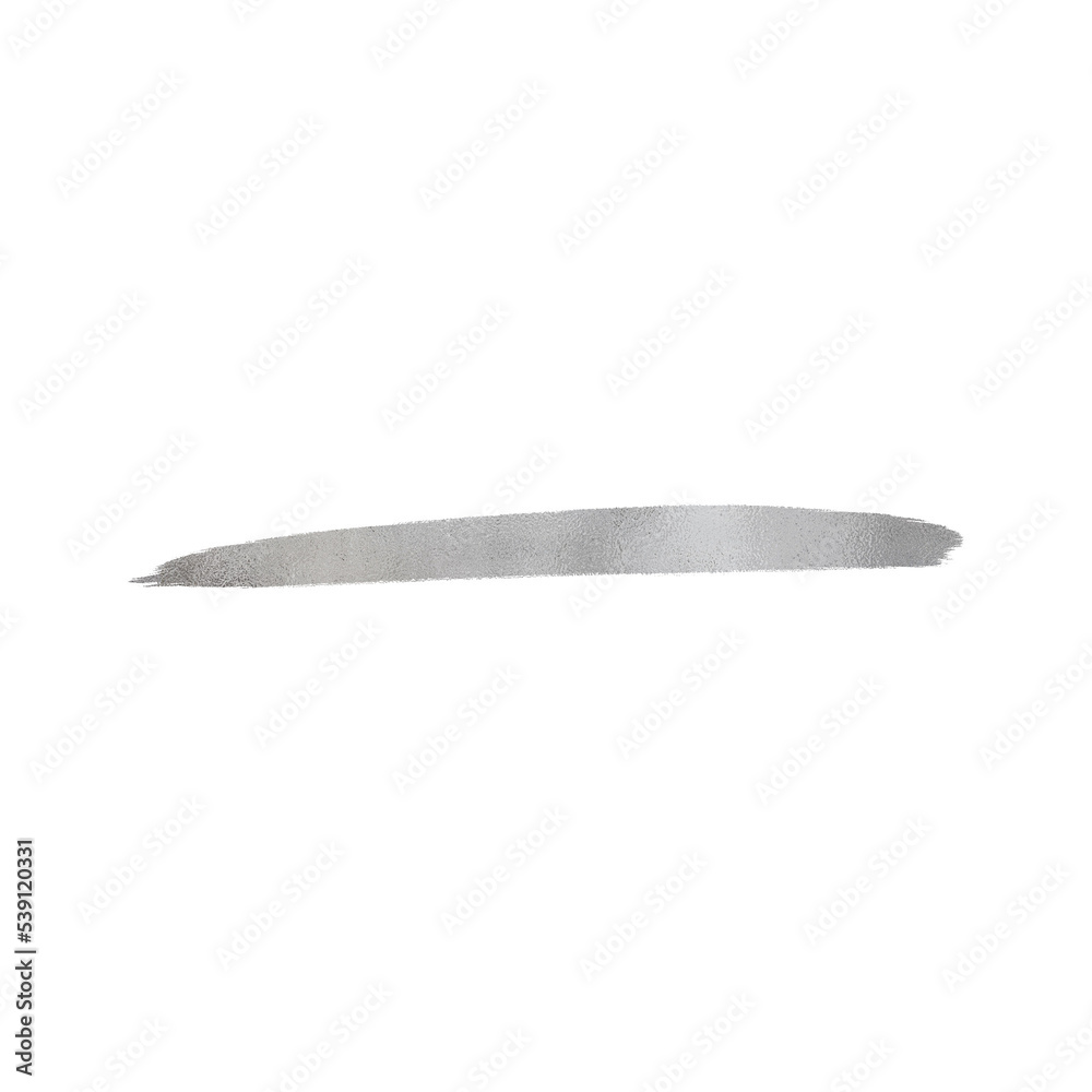 Silver Metallic Brush Stroke Silver Metallic Brush Stroke