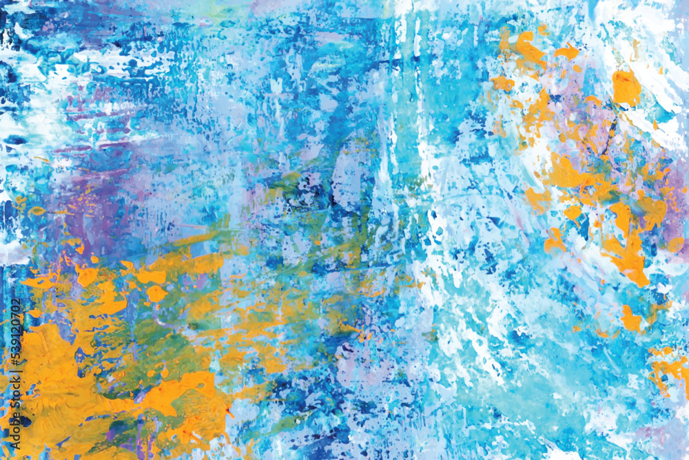 modern blue and orange abstract painting background