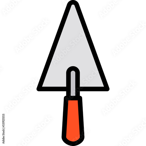 Trowel filled outline icon