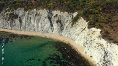 Aerial view to the white rocks near to Byala, Bulgaria

