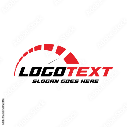 Automotive logo with speedometer vector