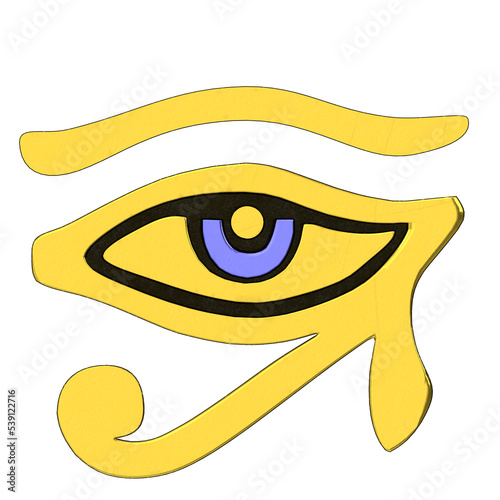3d rendering illustration of an eye of horus or ra