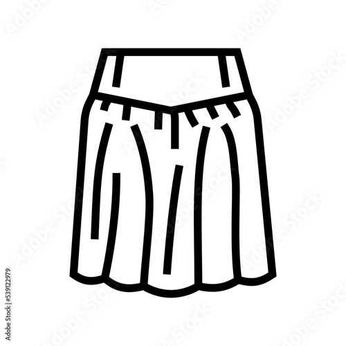 yoke skirt line icon vector. yoke skirt sign. isolated contour symbol black illustration