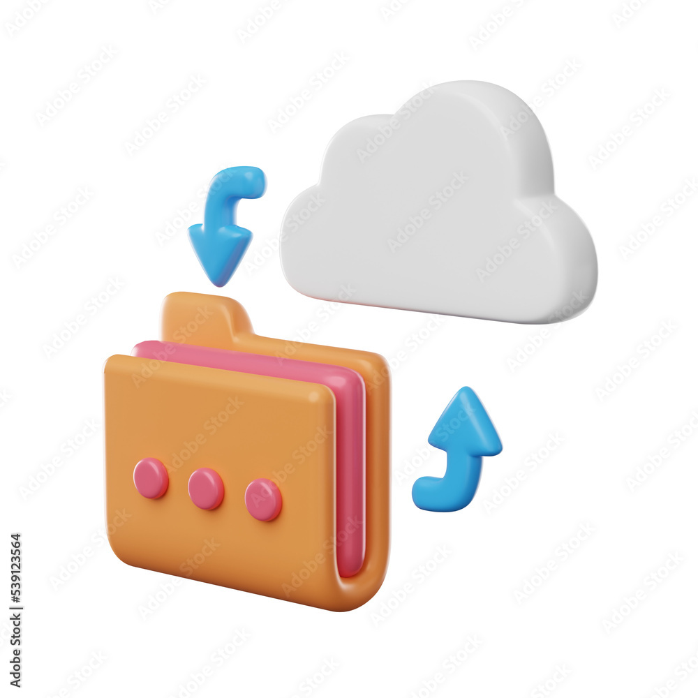 Folder Cloud 3D icon Folder Cloud 3D icon