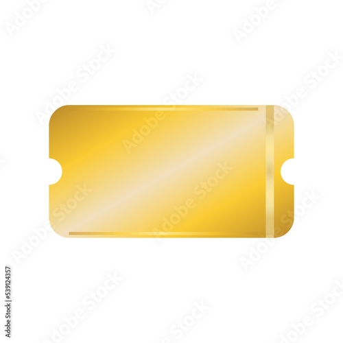 golden ticket simple design illustrator