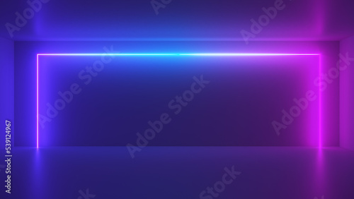 3d rendered illustration of an abstract neon background