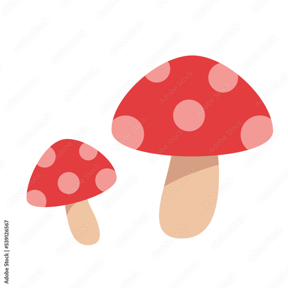赤いキノコのイラスト 赤いキノコのイラスト