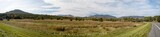 Panoramic view of an autumn scene in the Adirondacks mountains