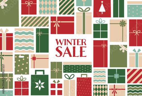 背景パターン_クリスマスプレゼント