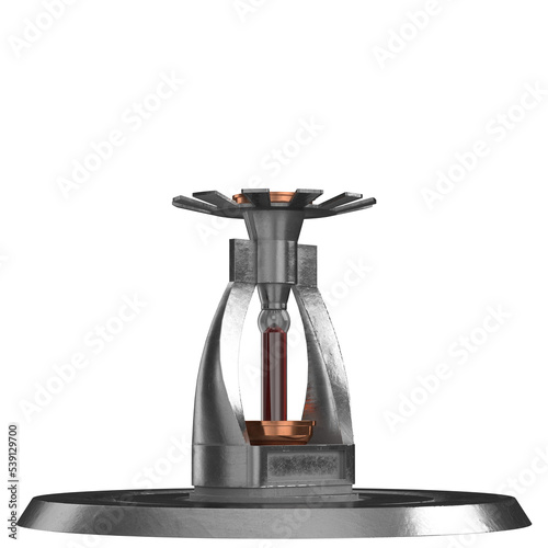 Bilde på lerret 3d rendering illustration of a fire sprinkler head