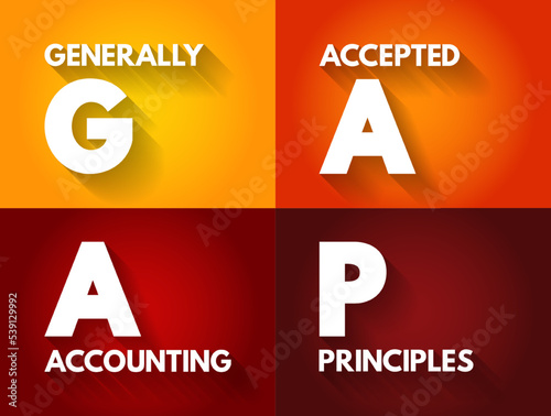 GAAP - Generally Accepted Accounting Principles is a set of accounting principles, standards, and procedures issued by the Financial Accounting Standards Board, acronym text concept background