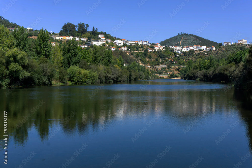 View of the Mondego River in Penacova, Portugal 
