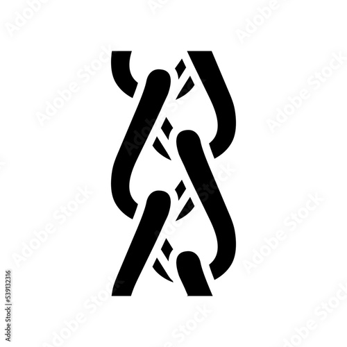 spiga wheat chain glyph icon vector. spiga wheat chain sign. isolated symbol illustration photo