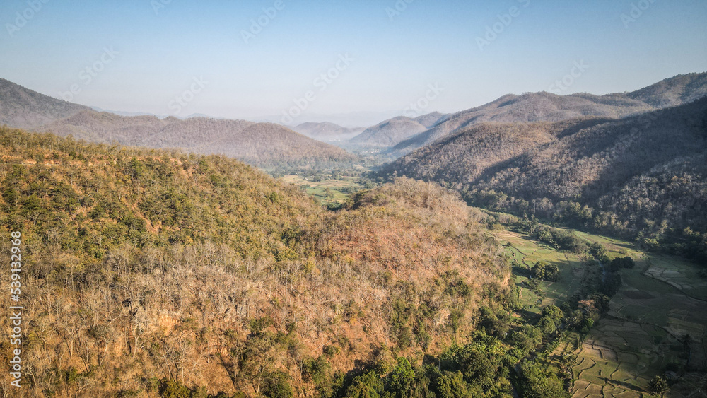 The landscape along Mae Hong Son Loop in Thailand