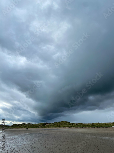 Storm Clouds over Embleton Beach Northumberland UK