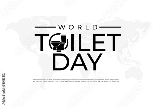World toilet day background celebrated on november 19.