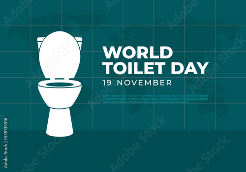 World toilet day background celebrated on november 19.