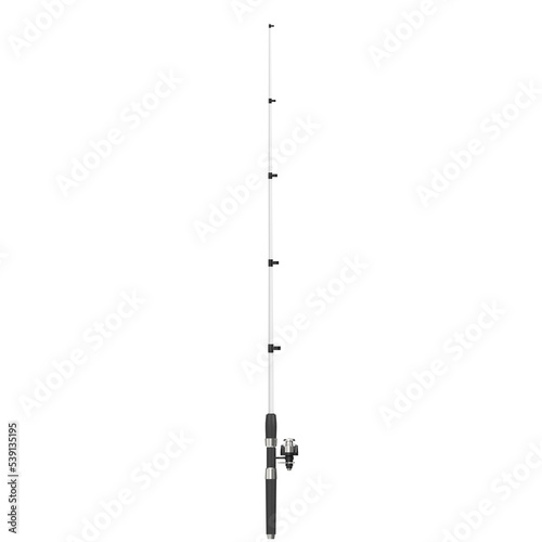3d rendering illustration of a fishing rod
