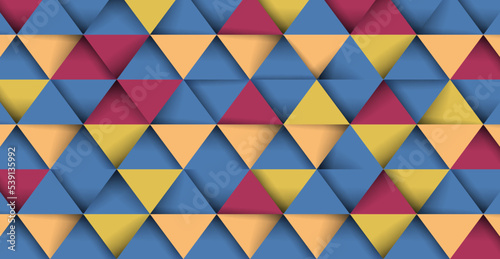 Abstract geometric pattern. Grid of gradient triangles.
