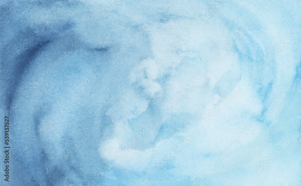 Hand painted abstract blue watercolor background, paper texture. grungy design.
