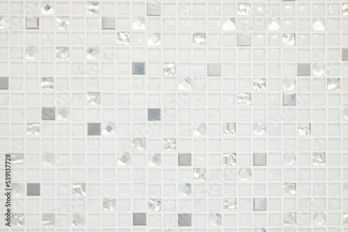 Small glass mosaic wall tile texture background.