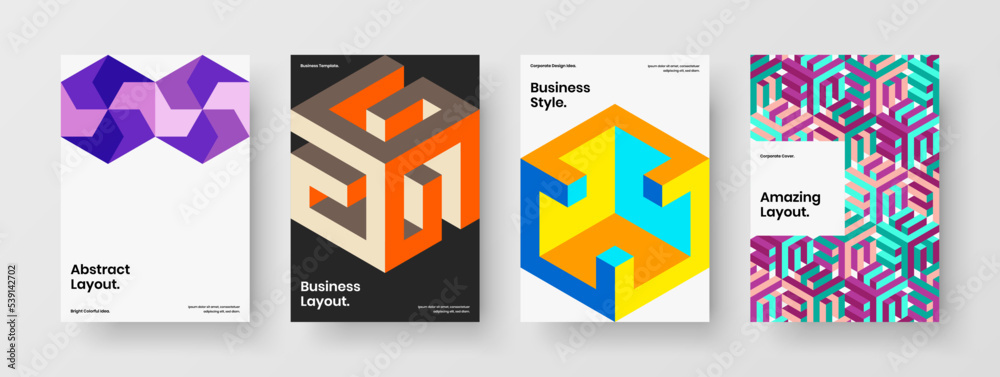 Clean geometric pattern poster illustration bundle. Abstract corporate identity vector design layout collection. Clean geometric pattern poster illustration bundle. Abstract corporate identity vector design layout collection.