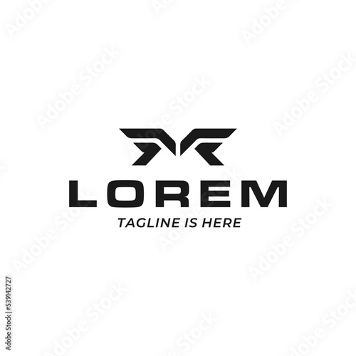 M letter monogram logo design in masculine style.