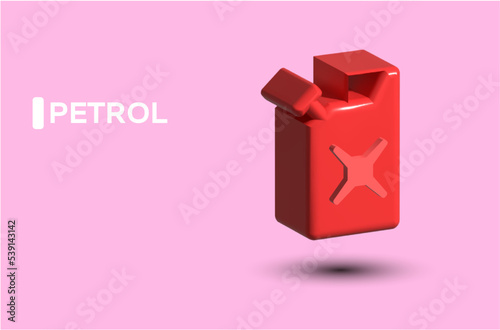 3D image of a gas tank (red color)