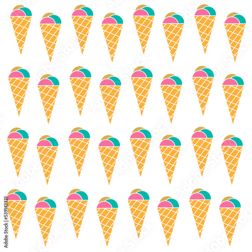 ice cream cones set
