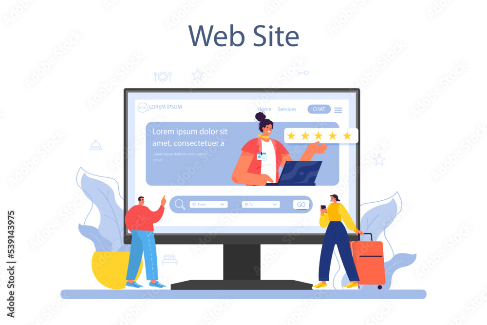 Hotel administrator online service or platform. Tourism service, Hotel administrator online service or platform. Tourism service,