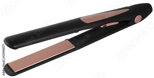 hair iron side view on transparent background Ceramic curling iron