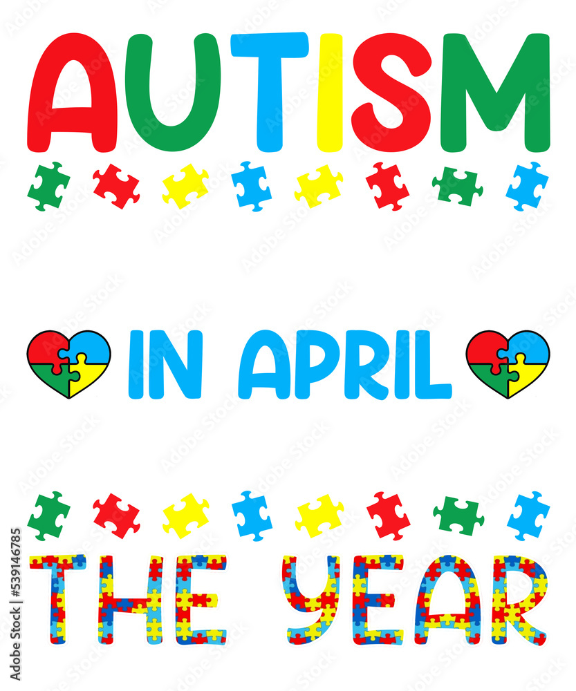 Fototapeta premium Autism t shirt design
