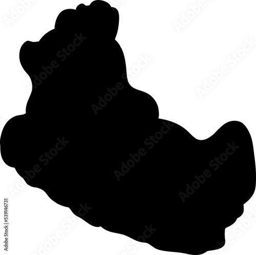 Simple and adorable Long Haired Yorkshire Terrier Silhouette jumping