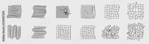 Brutalism shapes. Big collection of abstract graphic geometric objects. ornaments for decoration.