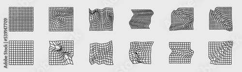 Brutalism shapes. Trendy geometric design elements. Simple shapes forms.
