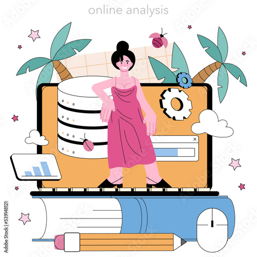 Big data analytics online service or platform. Big data specialist