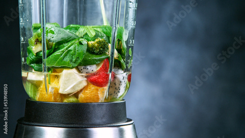 Green fresh smoothie blende...