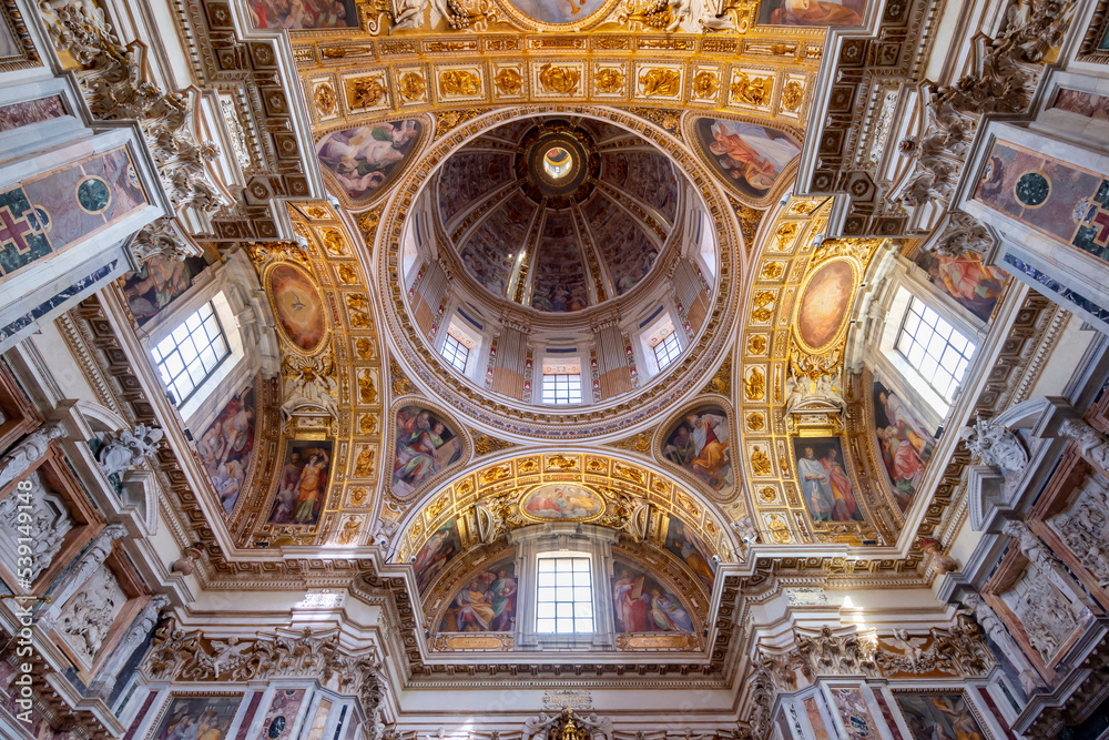 Interiors of Santa Maria Maggiore basilica in Rome