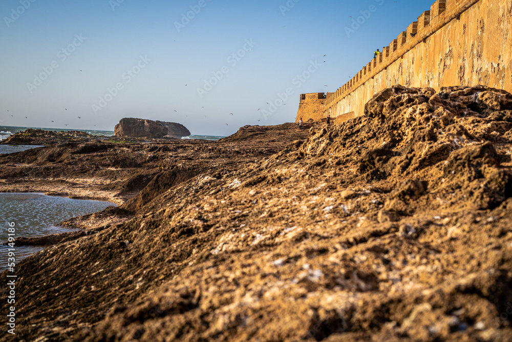 old fortress on the coast of the sea