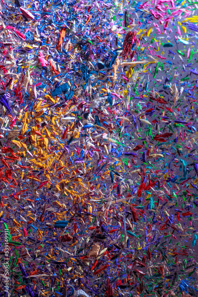 Group of colored broken pencil lead Group of colored broken pencil lead