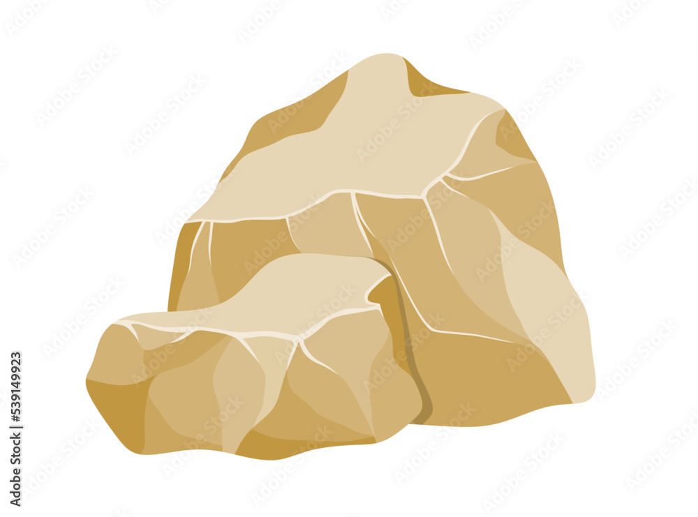 rock cartoon on white background rock cartoon on white background