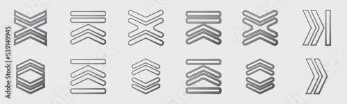 Vector set of Y2K. Collection of abstract graphic geometric symbols. Objects in y2k style.