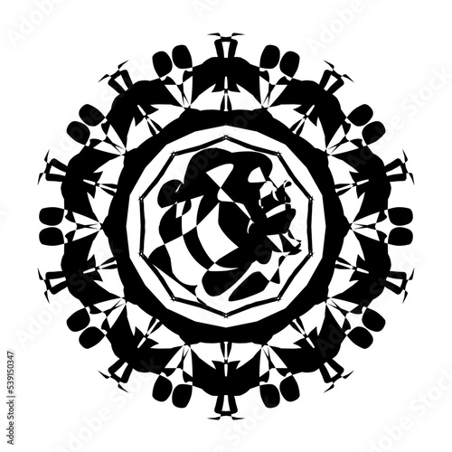 Template for laser cutting wall clock. Vector maket
